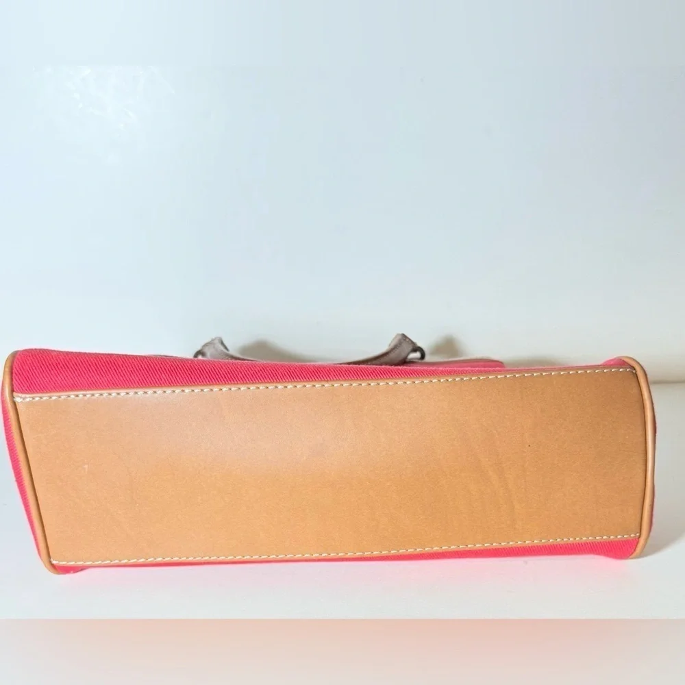 Fossil Red and Tan Satchel